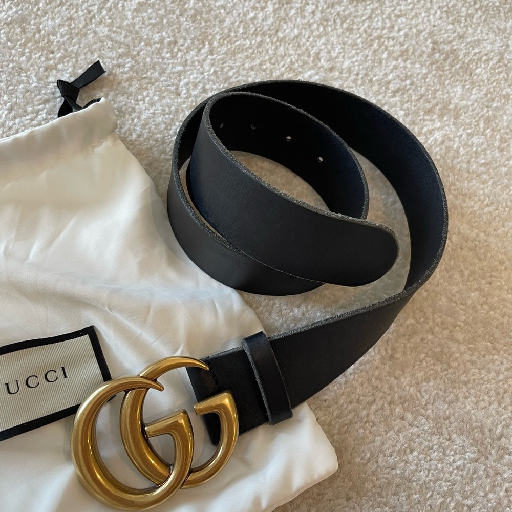 Gucci Women Wide Belt Leather 90cm/ 35 inch